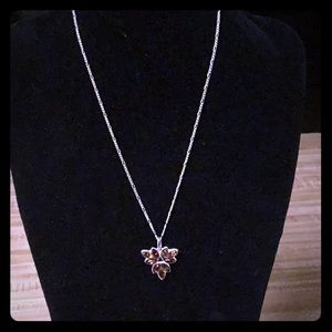 Sterling Silver Amber Pendant and Chain